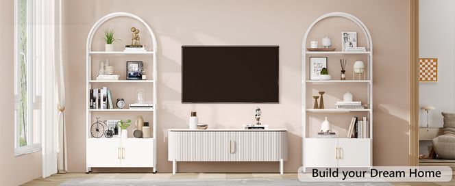 Besonderes Bogendesign Bücherregal & Solide Konstruktion