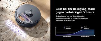 Leise bei der Reinigung, stark gegen hartnäckigen Schmutz.