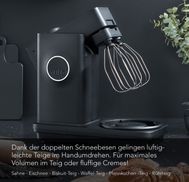 Schneebesen, für maximales Volumen im Teig