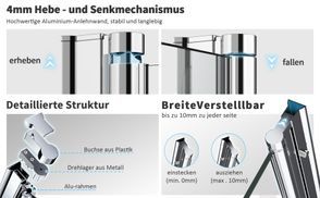 Verstelllbar Aluminiumsprofile