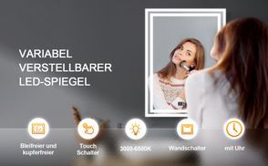 WDWRITTI LED Multifunktionspiegel