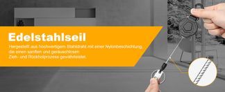 Schlüsselanhänger mit Edelstahlseil & Nylonbeschichtung