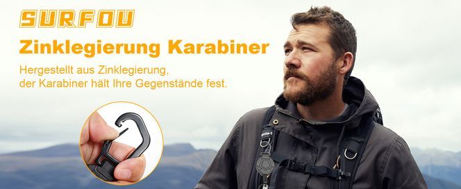 Schlüsselanhänger mit stabilem Zinklegierung Karabiner