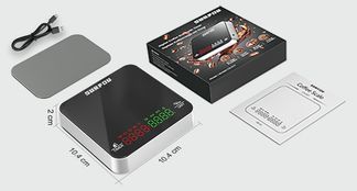 Kompakte Espresso Kaffeewaage mit Zubehör & Geschenkbox