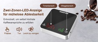 Digitale Espresso Waage mit Timer & LED Dualanzeige