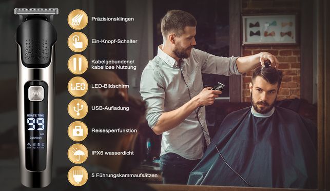 6 in 1 Rasierset für die komplette Körperpflege