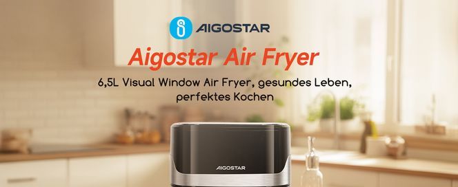 Aigostar Air Fryer Heißluftfritteuse mit sichtbarem Fenster
