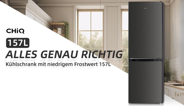 Freistehender Kühlschrank mit Gefrierfach EEK C 144 cm Höhe, 47 cm Breit