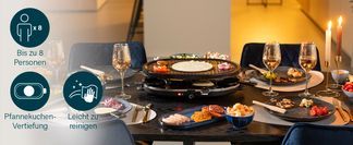 Raclette, Grill und Crêpes in einem