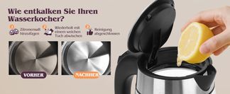 So reinigen Sie einen Wasserkocher