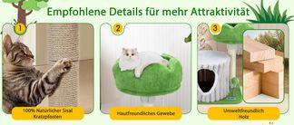 Schöner Katzenbaum zum Spielen und Ausruhen