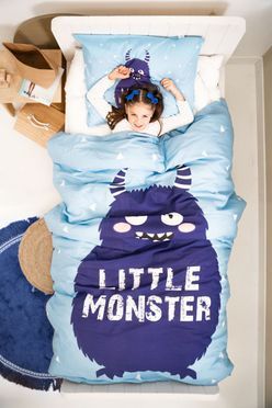 LITTLE MONSTER BETTWÄSCHE SET FÜR KINDER UND JUGENDLICHE 135x200 cm
