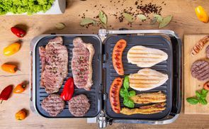 Kontakt und Tischgrill in einem Gerät
