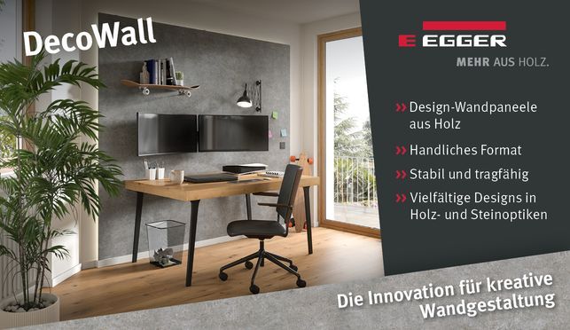 EGGER DecoWall Wandverkleidung Die Innovation für kreative Wohnideen.