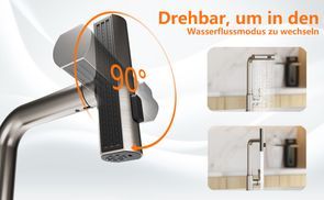 90° schwenkbar Umschaltmodi