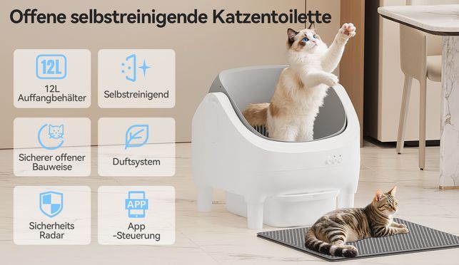 HOMALL Katzenklo Selbstreinigend