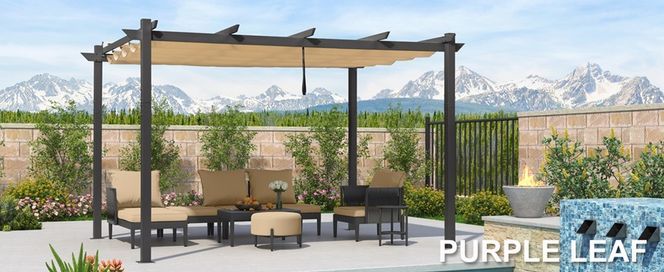 PURPLE LEAF Garten Aluminium Pergola