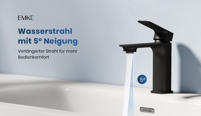 EMKE Maximaler Bedienkomfort durch verlängerten Wasserstrahl
