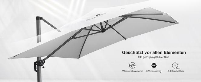 Outdoor Sonnenschirm Verkaufsargumente