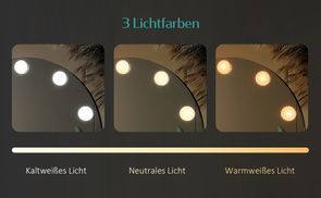3 Lichtfarben Einstellbar