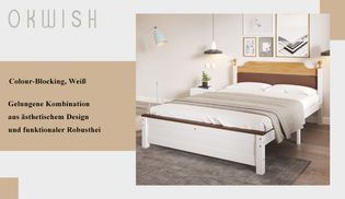 Modernes Colour Blocking Bett für Komfort und Stil