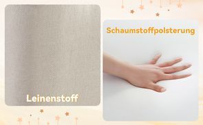 Komfortables Polsterbett mit Leinenstoff und Schaumstoff