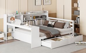 Platzsparendes Funktionsbett mit vielseitigem Design