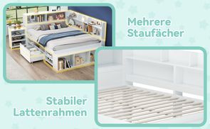 Praktisches Daybett: Stauraum trifft Stabilität