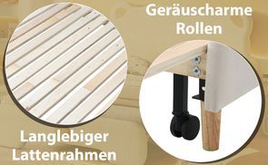 Stabiles Kinderbett: Langlebiger Rahmen & Praktische Rollen