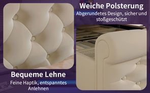 Mit Schaumstoff Kopfteil & abgerundeten Kanten