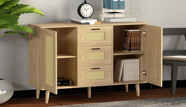 Kommode mit 3 Schubladen und 2 Türen,für Schlafzimmer & Wohnräume & Büro