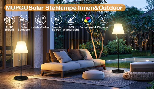 Innen & Outdoor Solar Stehleuchte