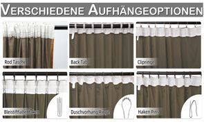 Применитьgardinen Geeignet für eine Vielzahl von Aufhängemöglic
