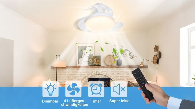 Smartes Deckenventilator Licht mit App Steuerung