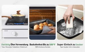 Vielfältig Ofen Kompatibilität & 500°F Backofenfes