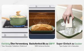 Vielfältig Ofen Kompatibilität & 500°F Backofenfes