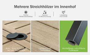 Mehrere Streichhölzer im Innenhof