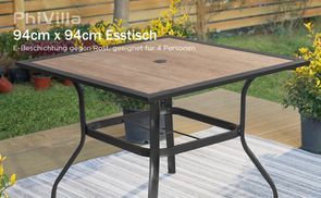 94cm x94cm Esstisch