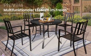 Vielseitiger Esstisch für den Außenbereich 
