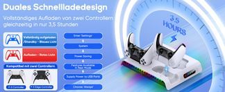 Dual 3H schnelle Controller Ladestation & klare LED Anzeige