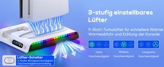 3 Geschwindigkeiten Leise einstellbarer Lüfter