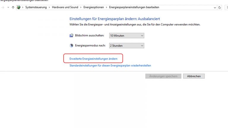 Laptop-Akku schonen unter Windows 10 Energieeinstellungen Laptopakku optimieren