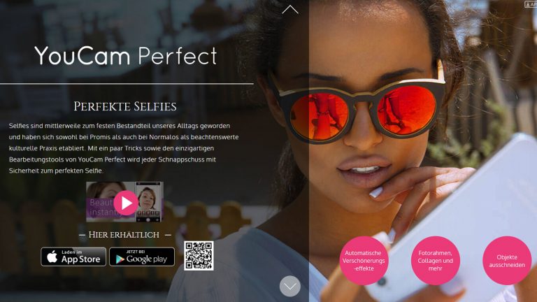 Die Android-Selfie-App Youcam Perfect.