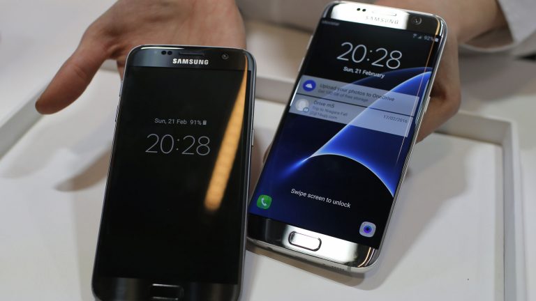 Galaxy S7, Vorgängermodell des Galaxy S8, beim MWC.