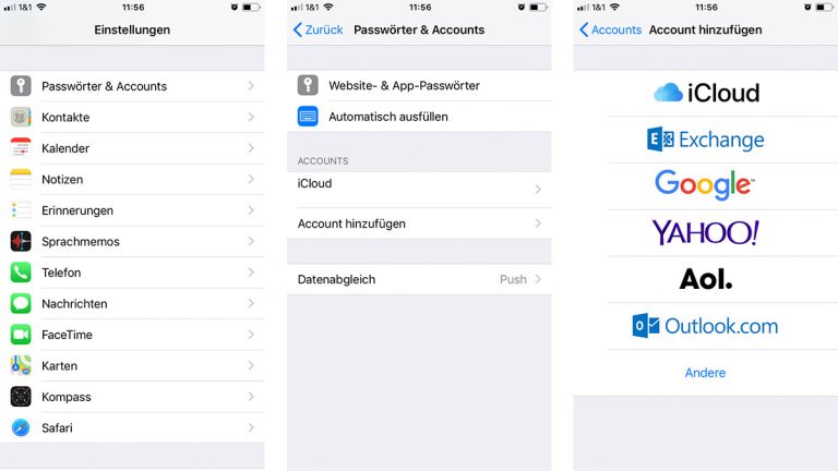Google-Konto mit iOS synchronisieren Google-Account auf iPhone hinzufügen