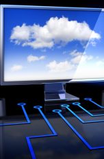 Bildschirme mit symbolischen Wolken