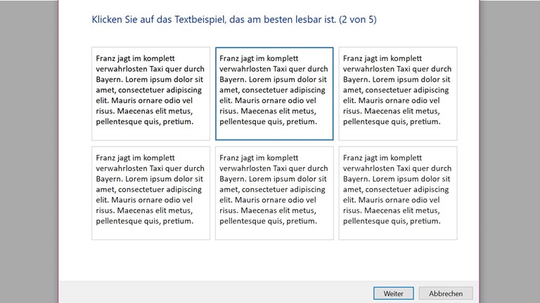 Monitor einstellen mit ClearType monitor text einstellen