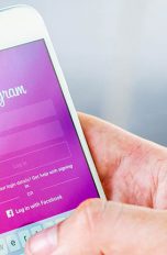 Smartphone mit Live-Video bei Instagram