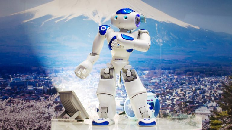 MWC 2016 Ein Roboter tanzt auf dem MWC 2016