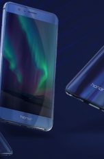 Drei Modelle des Honor 8 Smartphones